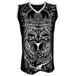 Fashion And Apparel: Basketball Singlet - Lion of Judah BW