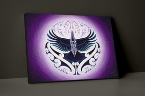 Canvas Art Prints: Moko Tui Canvas Print