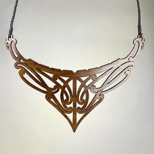 Leather: Genuine Leather Puhoro Raranga Neck Piece