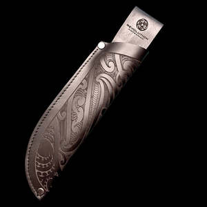 Leather: Boning Knife Sheath - Moko Engraved (Knife not Included)