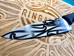 Knives: Victorinox Etched Chefs Carving Knife - 20cm, Black Handle