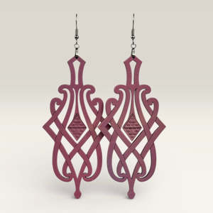 Earrings: Matariki Earrings - Wood