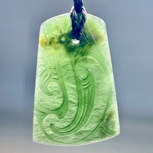 Clearout Collection: Pounamu Toki - Moko Engraved - Translucent