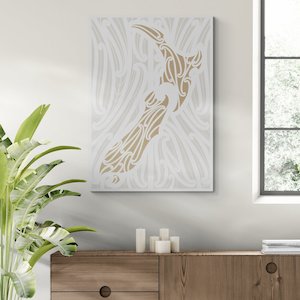 Canvas Art Prints: Aotearoa Moko Map - Hāruatea