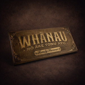 Sign / Wall Plaque - Whānau Mō Āke Tonu Atu - Bronze Tone