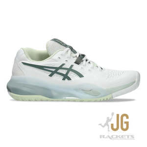 Asics: Asics Gel Resolution X Womens (Wide) Tennis Shoe White/Monument Blue