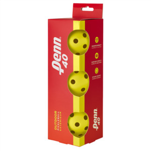 PENN 40 Outdoor Pickleballs 3pack