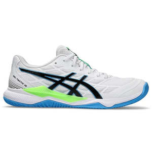 Pickleball Shoes: Asics Gel Tactic 12 Mens Squash Shoe White/Lime Burst