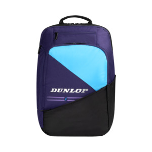 Tennis Bags: Dunlop FX-Performance Backpack Violet/Black/Cyan