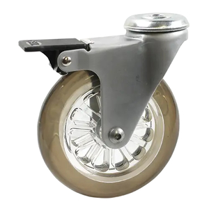 Bolt Hole Castor Brake 100mm Polyurethane 60kg – DCBH100PUBK - Rex Industrial Equipment NZ
