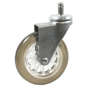 Stem/Circlip Castor 100mm Polyurethane 60kg – DCS100PU - Rex Industrial Equipment NZ