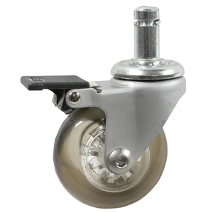 Stem/Circlip Castor Brake 75mm Polyurethane 50kg – DCS75PUBK - Rex Industrial Equipment NZ