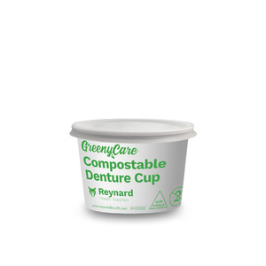 Products: Compostable Denture Pottle and Lid Set Reynard Health Supplies