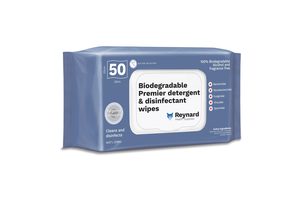 Products: Biodegradable Premier Detergent & Disinfectant Wipes Reynard Health Supplies