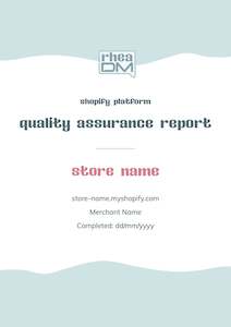 Products: quality assurance report - shopify platform