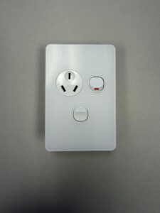 Products: Single Powerpoint Vertical With Extra Switch White