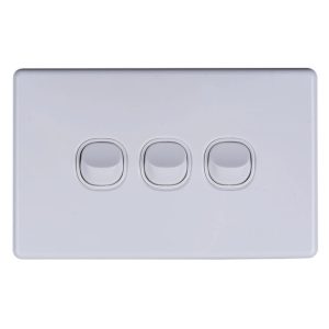 3 Gang Switch White