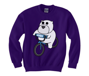 Bear On Bike – Purple