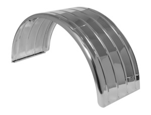 Stainless Steel Ribbed Mudguard - Singles - Rhino Manufacturing NZ