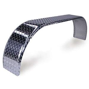 Products: Light Trailer - Tandem round aluminium propellor checkerplate mudguards - Rhino Manufacturing NZ