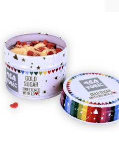 Tea Tonic Gold Sugar With Hearts - 60g