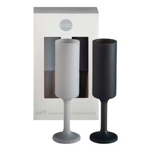 Porter Green | Seff | Silicone Unbreakable Champagne Flutes | Smoke + Storm