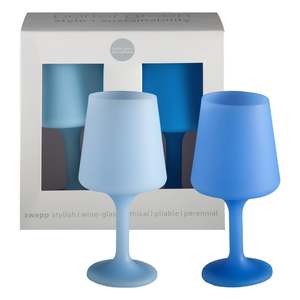 Porter Green: Porter Green | Swepp | Silicone Unbreakable Wine Glasses | Sky + Kingfisher
