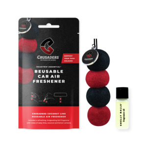 Reuseable Air Freshener: Reusable Car Air Freshener CHRISTCHURCH CRUSADERS - Coconut + Lime