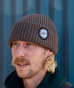 Merch: Can Tab Beanie - Brown