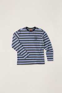 Mens T Shirts: Peace Sun Vintage Stripe Ls T-Shirt Fog