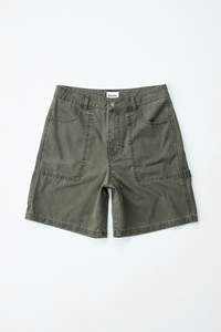Washed Canvas Short Olive