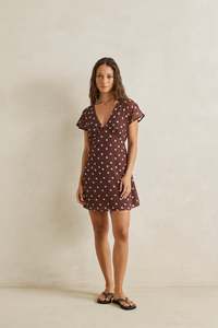 Penny Mini Dress Chocolate