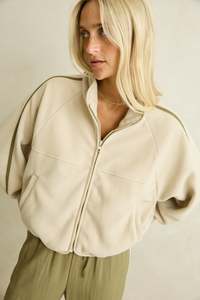 Full Zip Polar Fleece Sand