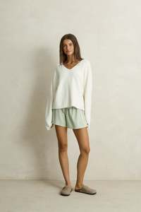 Womens New Arrivals: Adele Oversized Long Sleeve Knit Top Cream