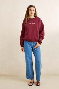 Womens New Arrivals: Sound Of Change Crew Neck Fleece Wine