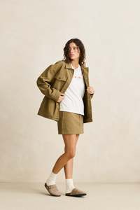 Essential Oversized Jacket Olive
