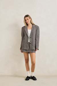 Herringbone Blazer Cafe
