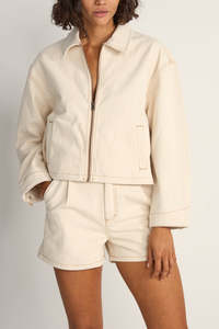 Womens Clothing Sale: Capri Cropped Jacket Natural