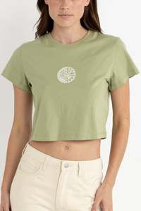 Womens Clothing Sale: Rhythm Sun Crop Crew Tee