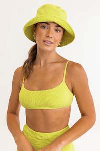 Womens Headwear: Bengal Jacquard Bucket Hat Celery