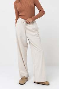 Rhythm Womens Classics: Classic Drawstring Pant Oat