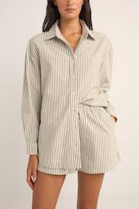 Womens New Arrivals: Valley Stripe Oversized Shirt Ivy