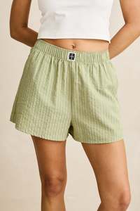 No Discount: Vista Stripe Short Olive