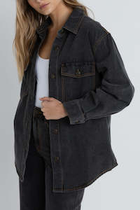Womens Jackets: Oversized Denim Shacket
