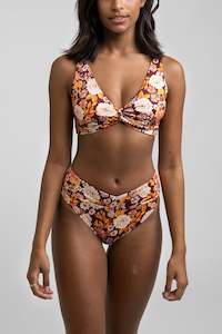 Matilda Dd Twist Front Top Chocolate