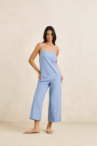Rhythm Womens Classics: Classic Jumpsuit Steel Blue