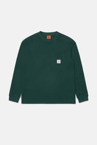 Vintage Pocket Ls Waffle Pine