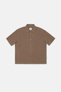 Colby Check Ss Shirt Vintage Brown