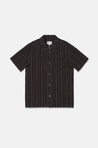 Dakota Stripe Ss Shirt Chocolate