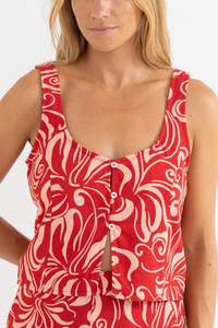 Womens New Arrivals: Kai Floral Vest Top Fire